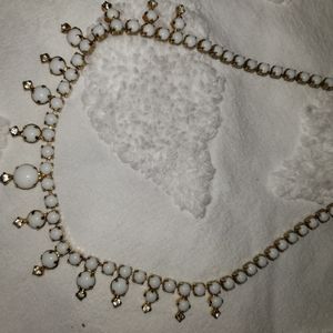 Vintage milk glass neclace Continental
